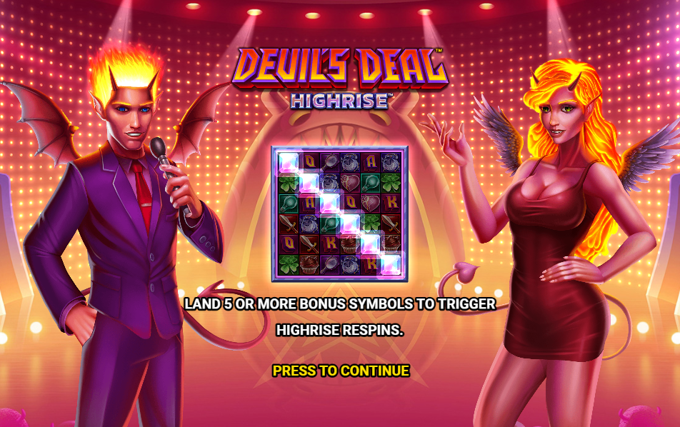 Devil's Deal Highrise Welcome Page