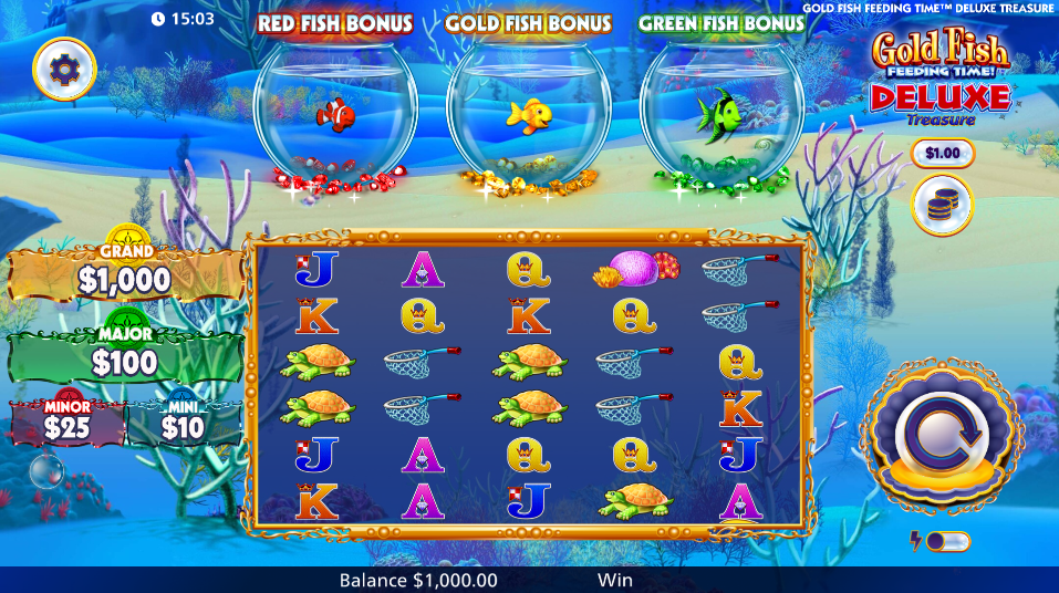 Gold Fish Feeding Time Deluxe Treasure Base Game