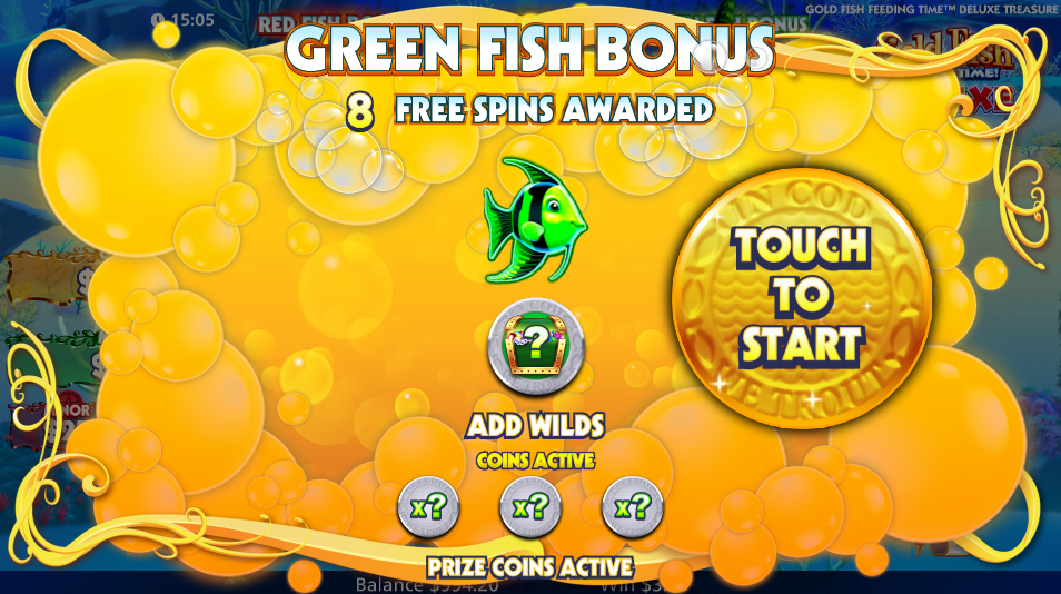 Gold Fish Feeding Time Deluxe Treasure Free Spins Round