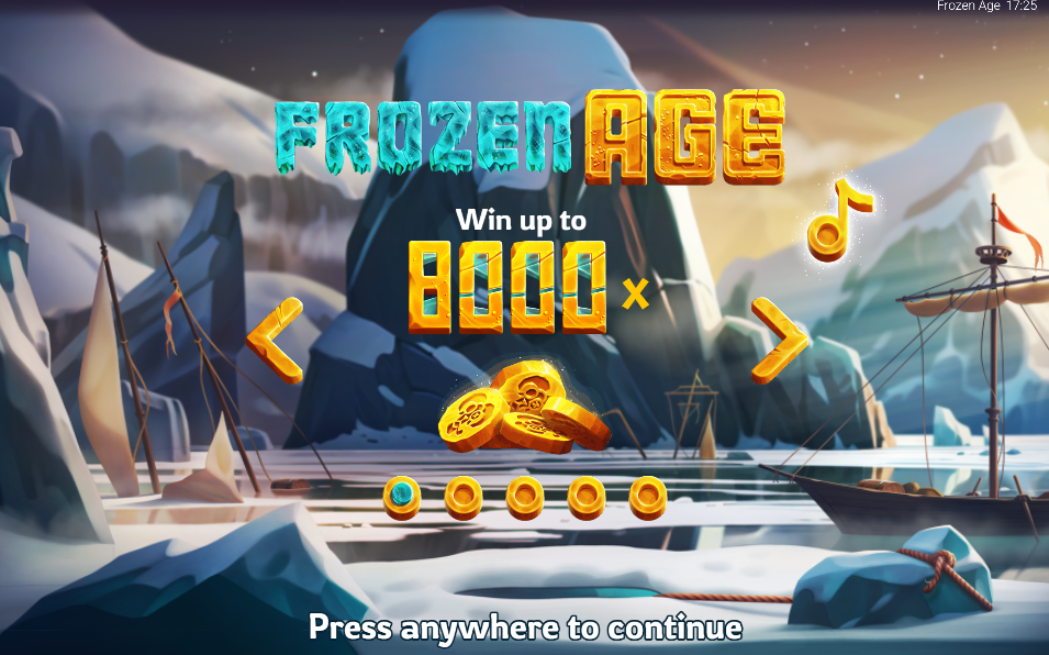 Frozen Age Welcome Page