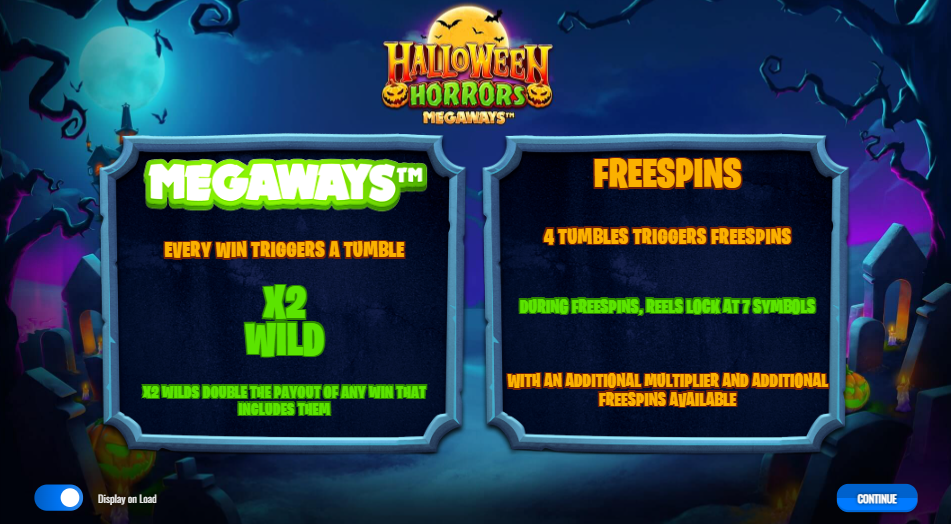 Halloween Horrors Welcome Page