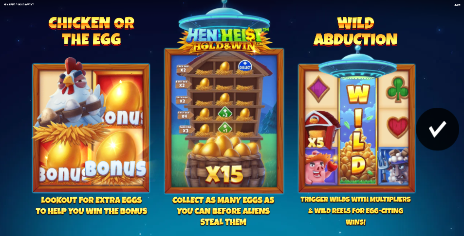 Hen Heist Welcome Page