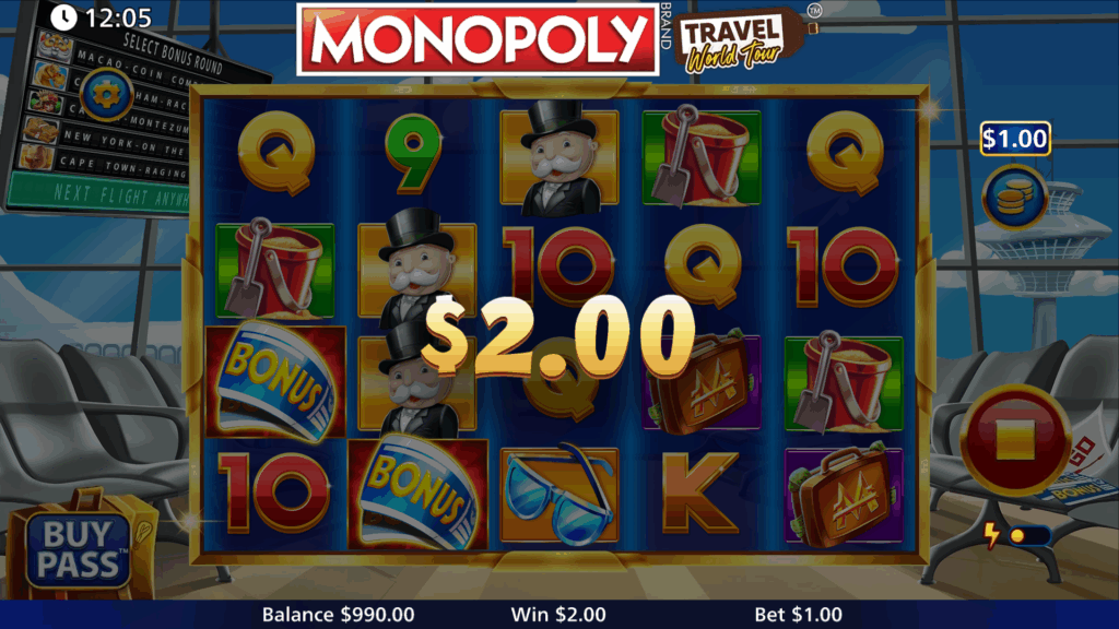 Monopoly Travel World Tour > Big Win