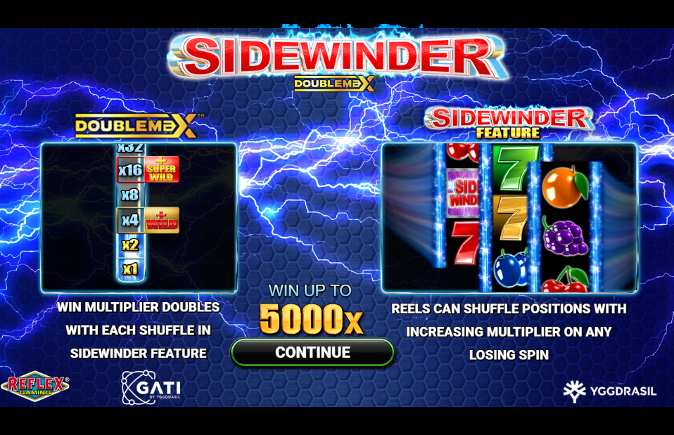 Sidewinder DoubleMax Welcome Page
