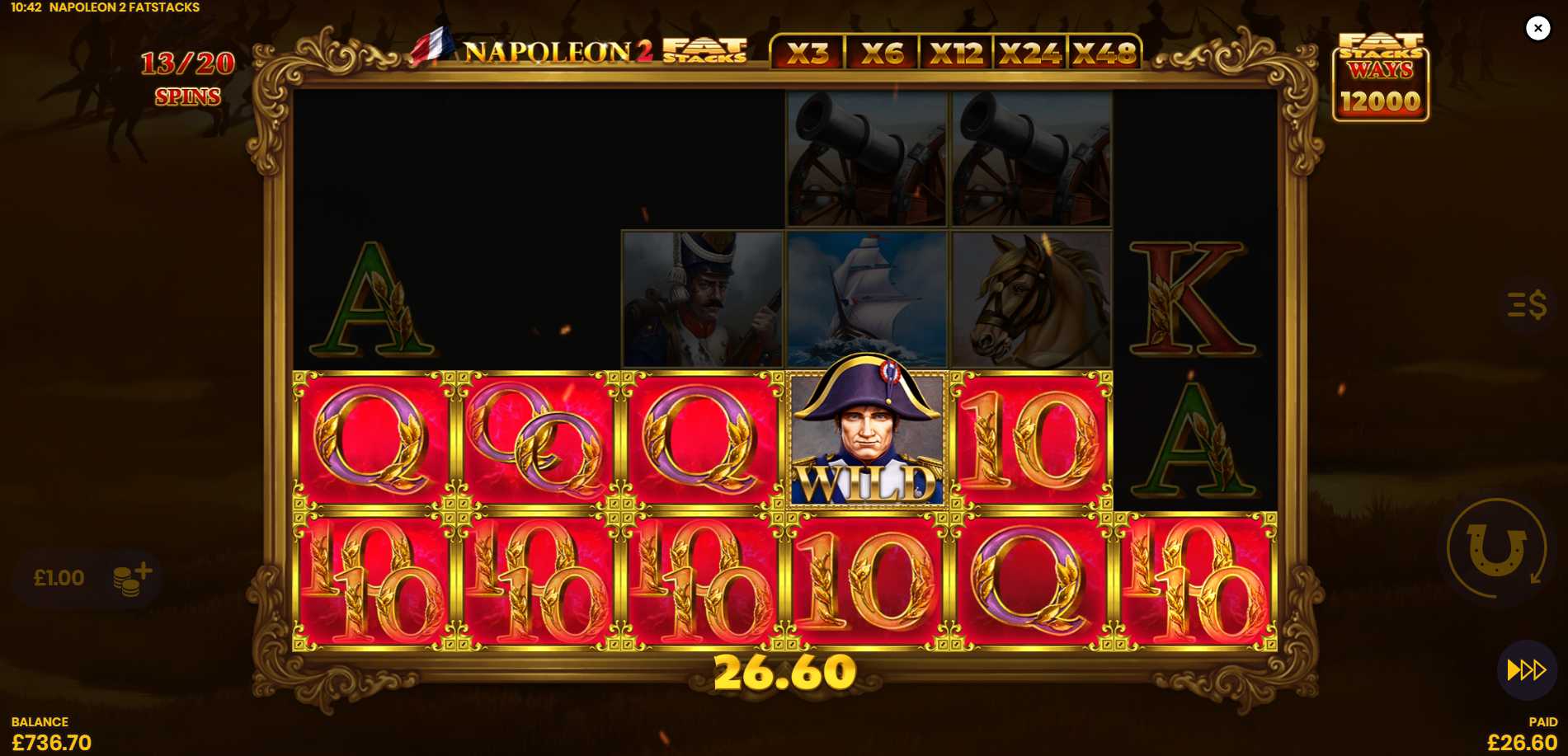 Napoleon 2 FatStacks Free Spins