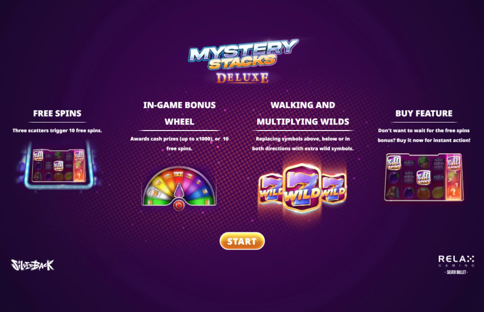Mystery Stacks Deluxe Welcome Page