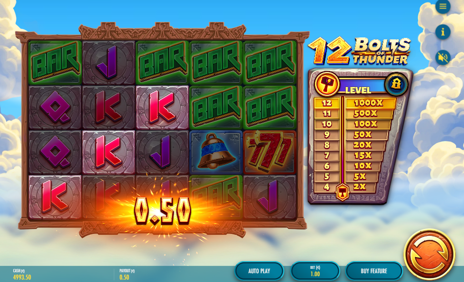 12 Bolts of Thunder Big Win