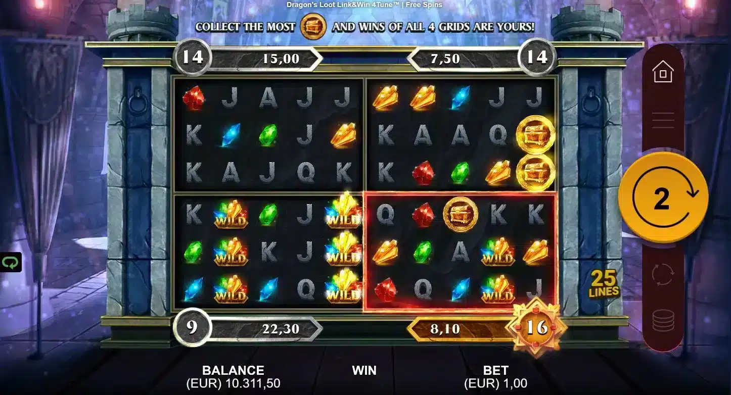 Dragon's Loot Link & Win 4Tune Free Spins