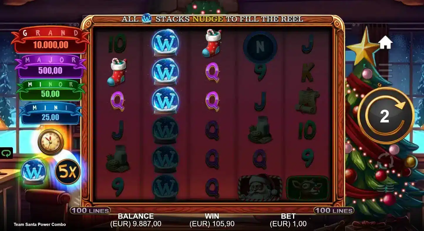 Team Santa Power Combo Free Spins Trio