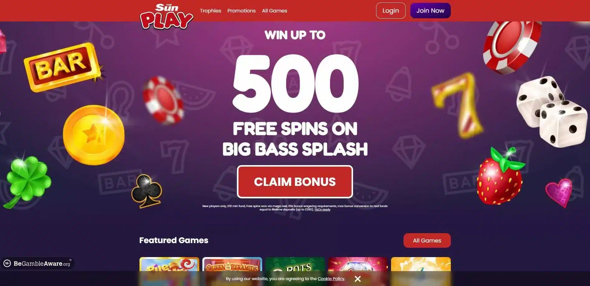 The Sun Play Casino Homepage