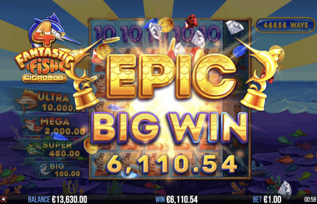 4 Fantastic Fish Gigablox Slot