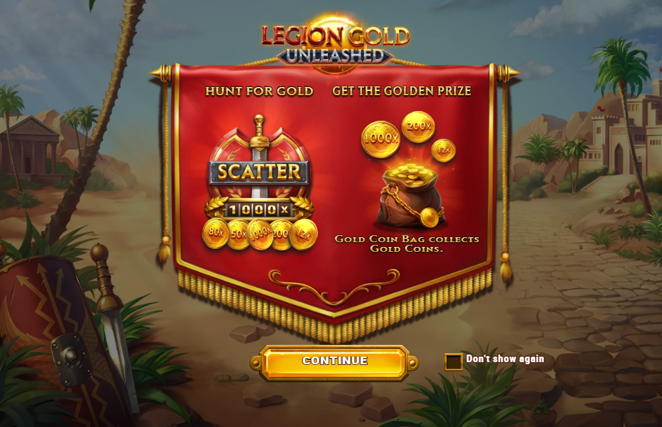 Legion Gold Unleashed Welcome Page