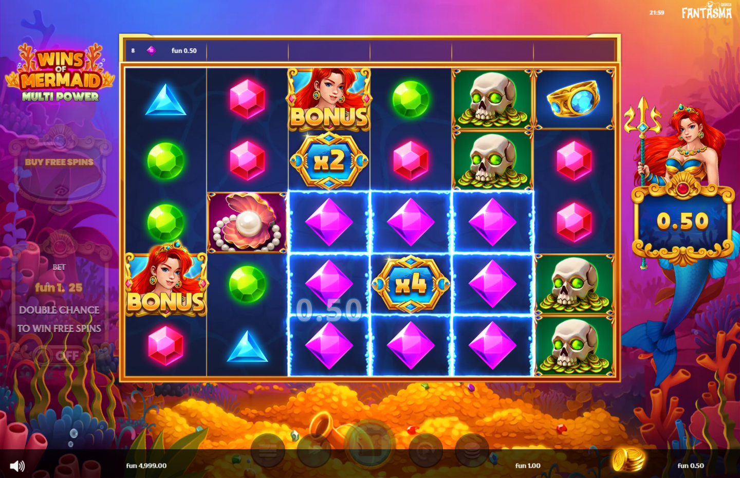 Wins of Mermaid Multipower Big Win