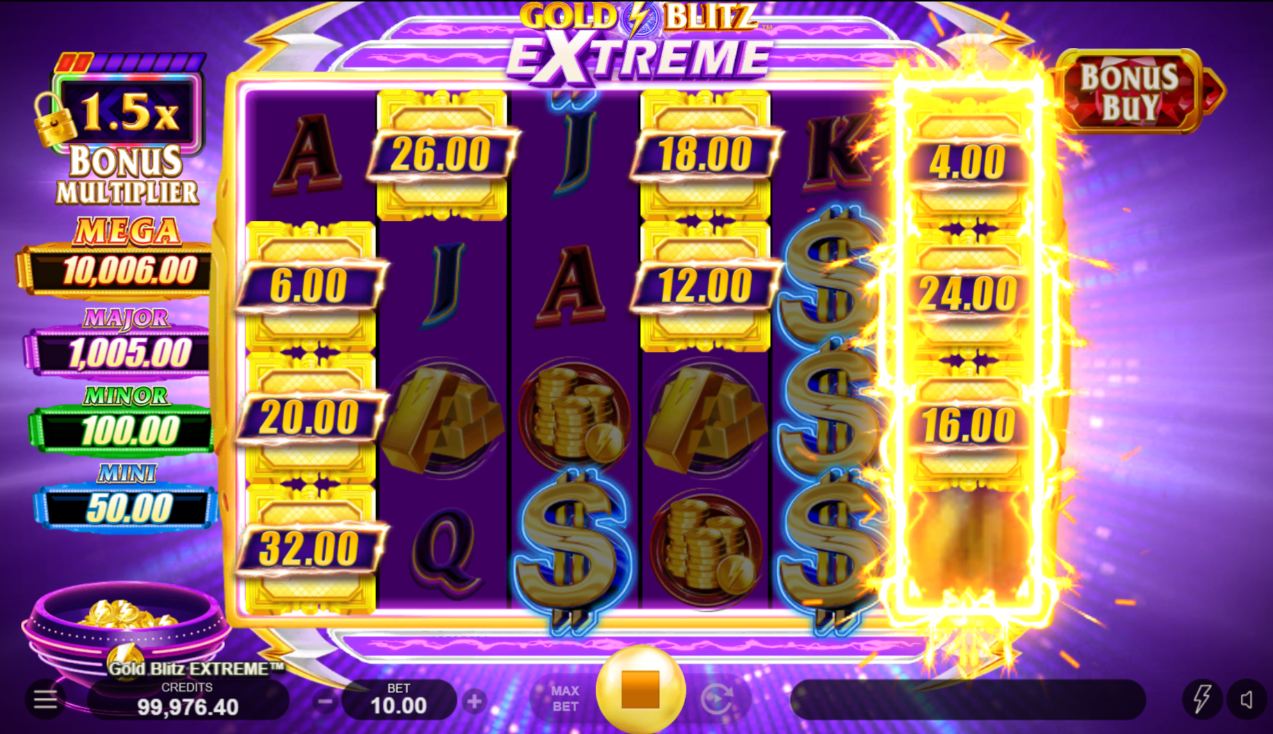 Gold Blitz Extreme Bonus Multiplier