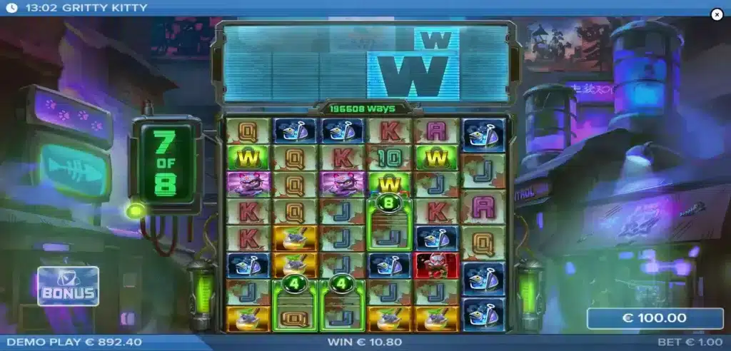 Gritty Kitty of Nitropolis Free Spins