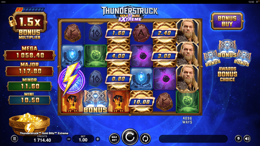 Gold Blitz Extreme Slot Base Game