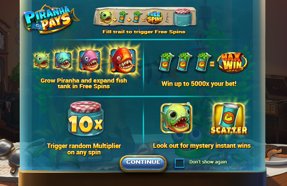 Piranha Pays Welcome Page