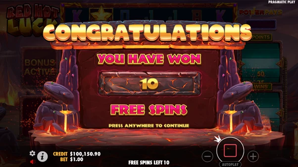 red hot luck slot screenshot 2