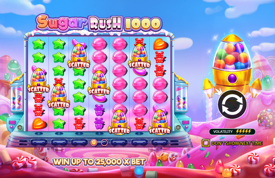 Sugar Rush 1000 Welcome Page