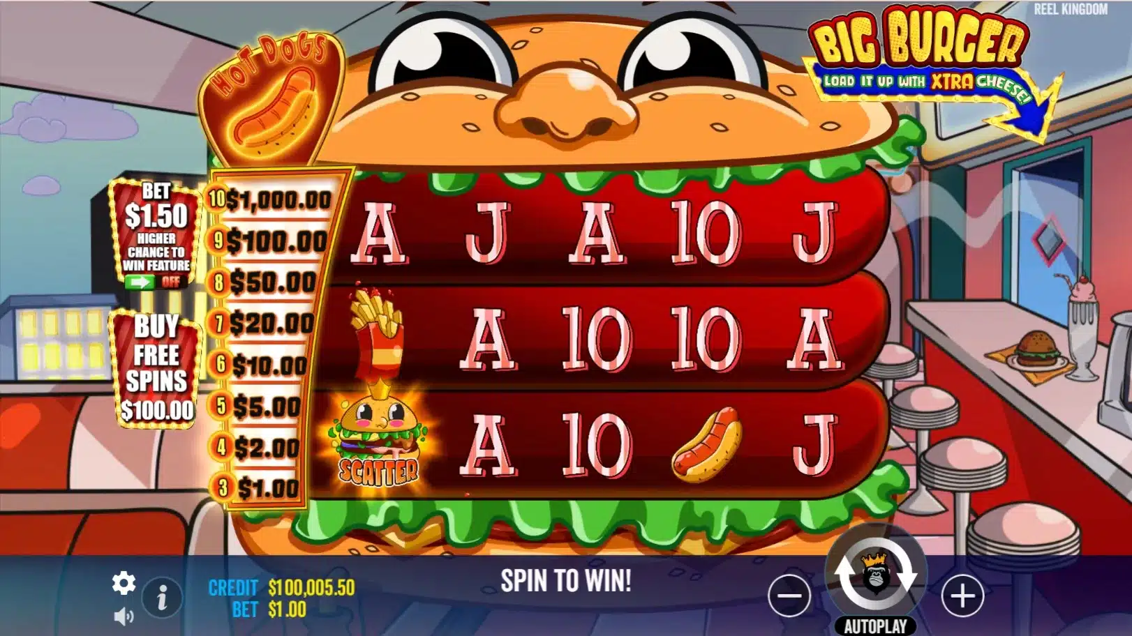 Big Burger Load it up with Xtra Cheese - Base Game