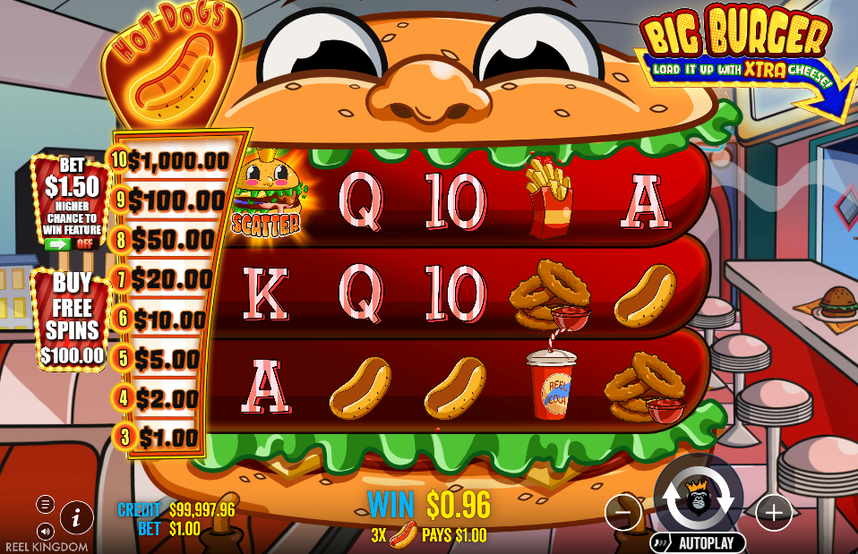 Big Burgers Load It Up With Xtra Cheese Big Win