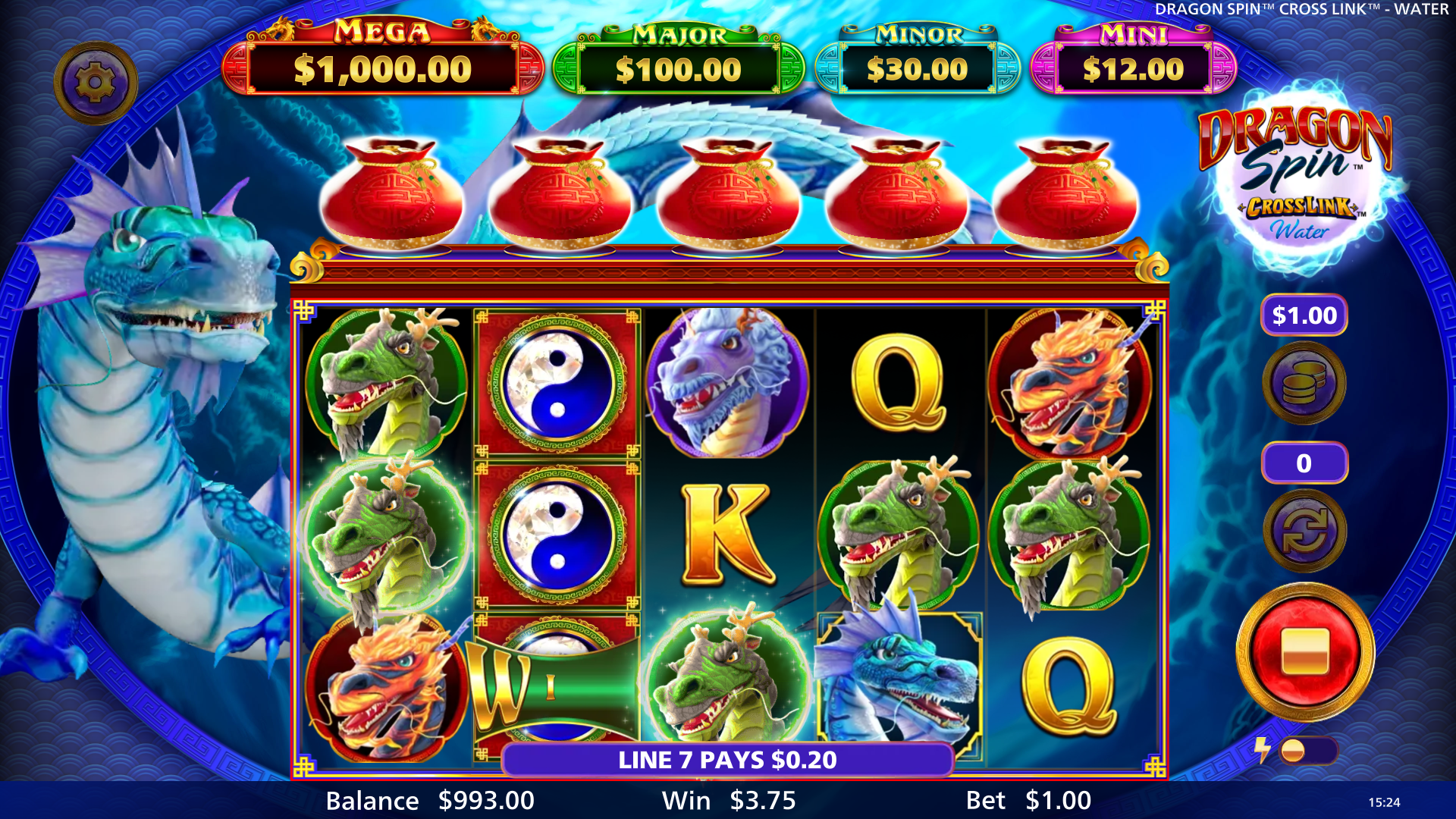 Dragon Spin Cross Link Water Big Win