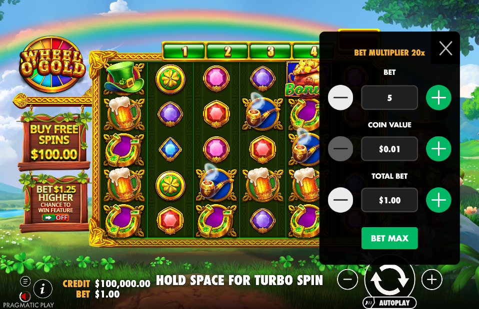 Wheel O' Gold Base Game