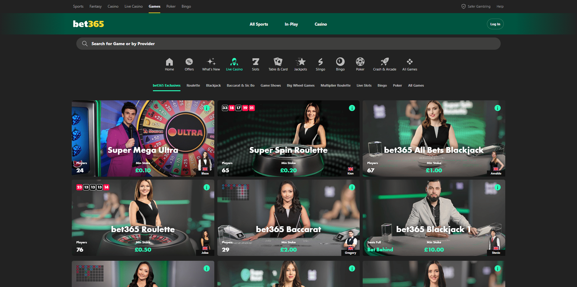 bet365 Live Casino