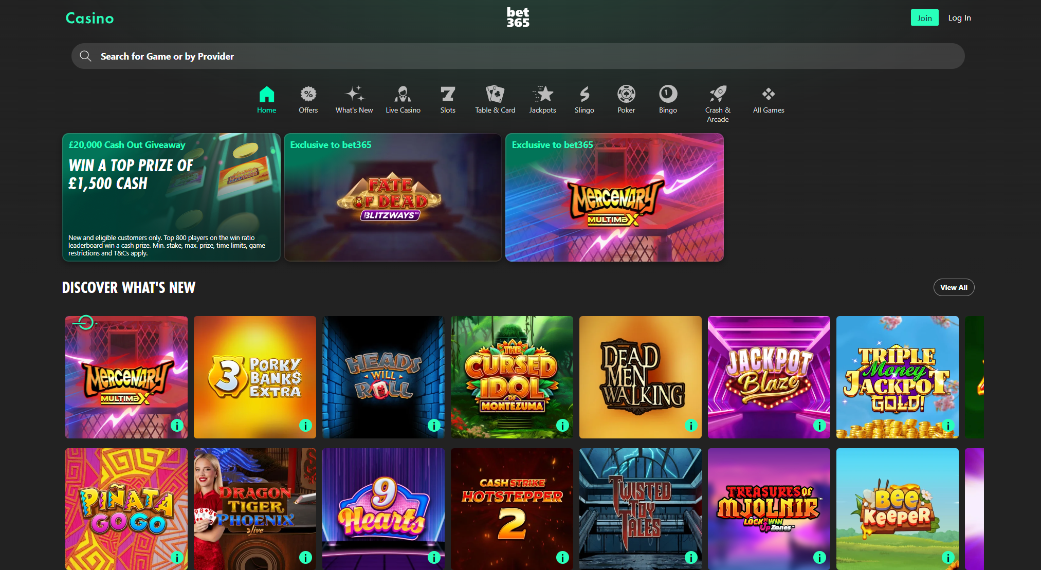bet365 casino home