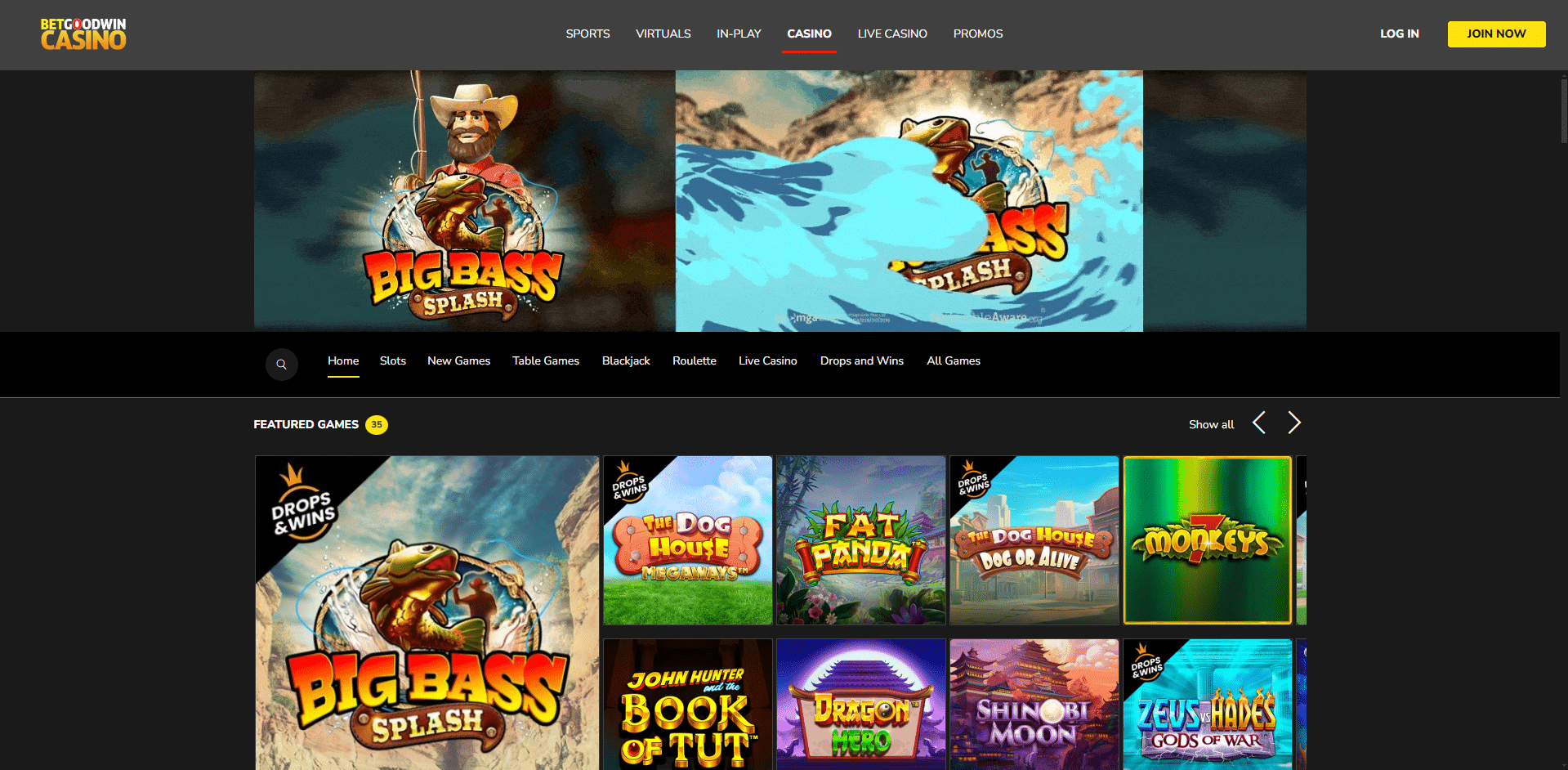 betgoodwin casino homepage