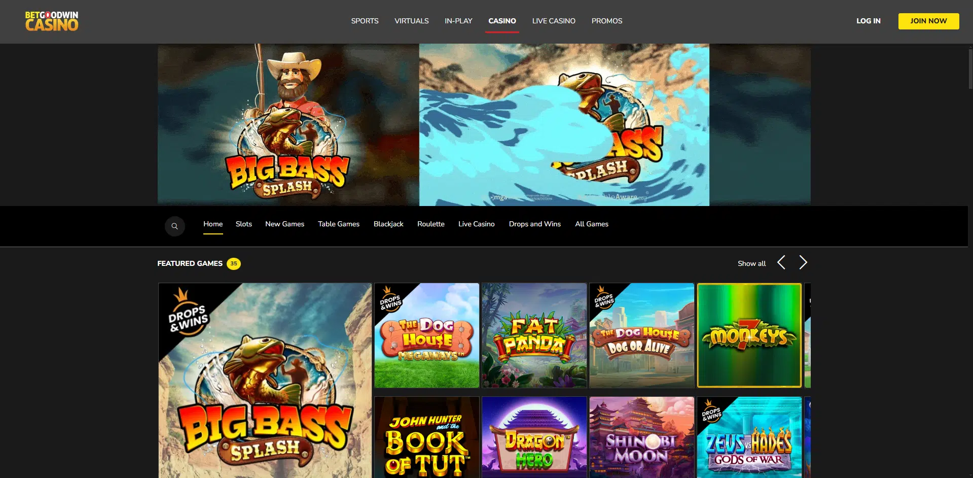 betgoodwin casino homepage