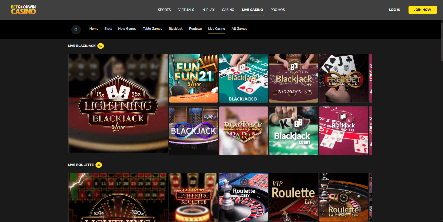 betgoodwin live casino