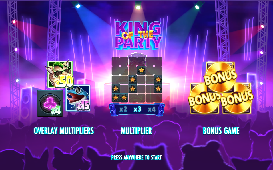 King of the Party Welcome Page