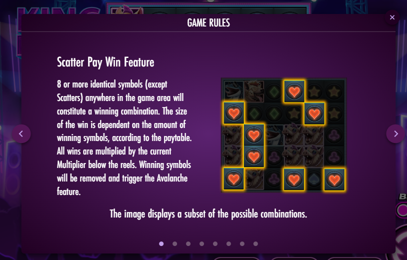 King of the Party Scatter Pay Win Feature