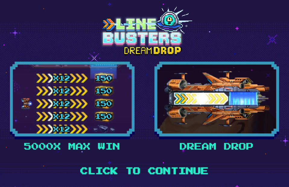 Line Busters Dream Drop Welcome Page