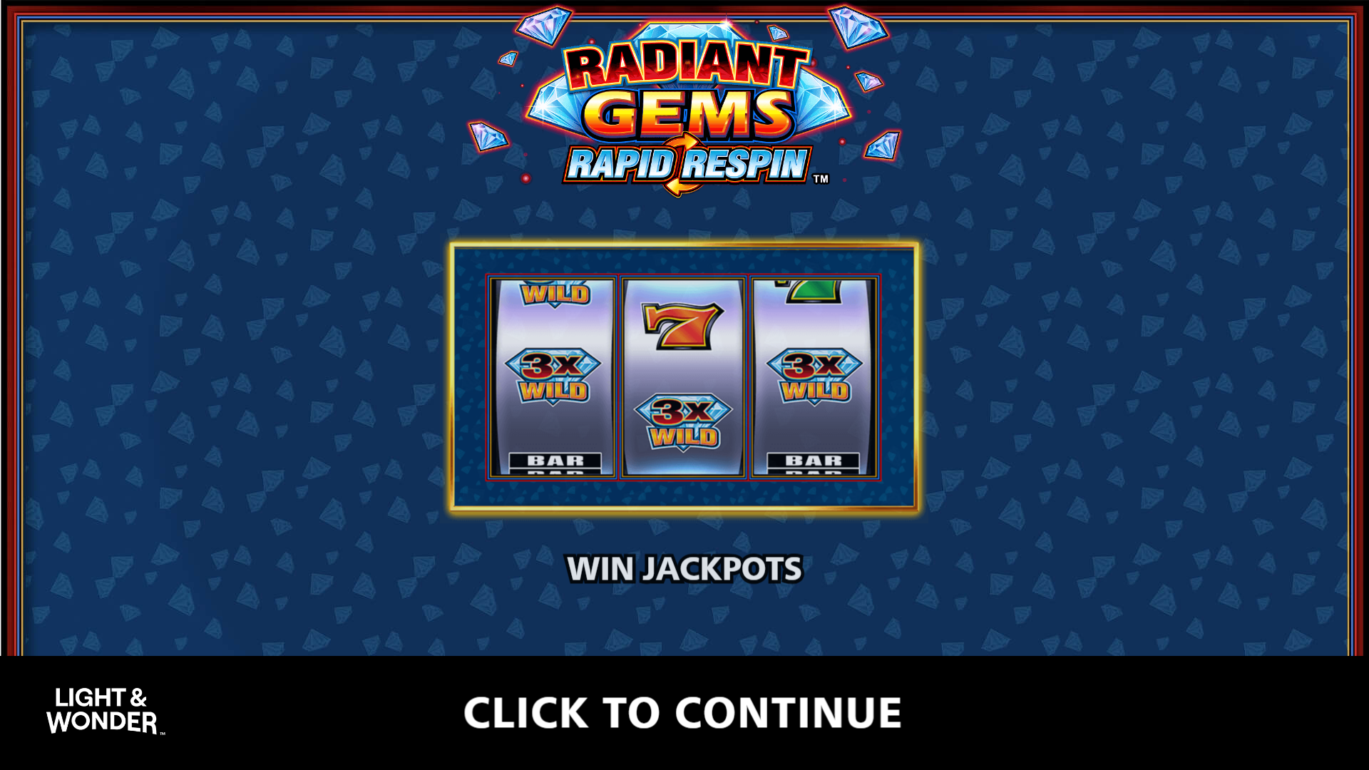 Radiant Gems Rapid Respin Welcome Page