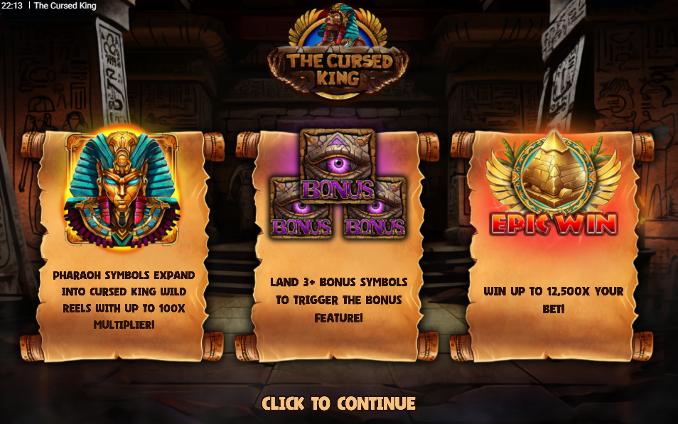 The Cursed King Welcome Page