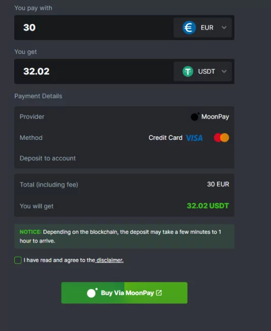 BC GAME Buy Crypto