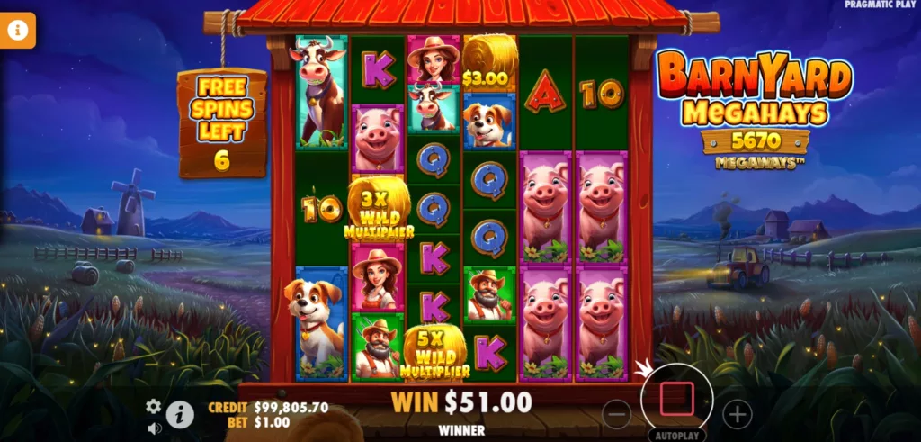 Barnyard Megahays - Free Spins