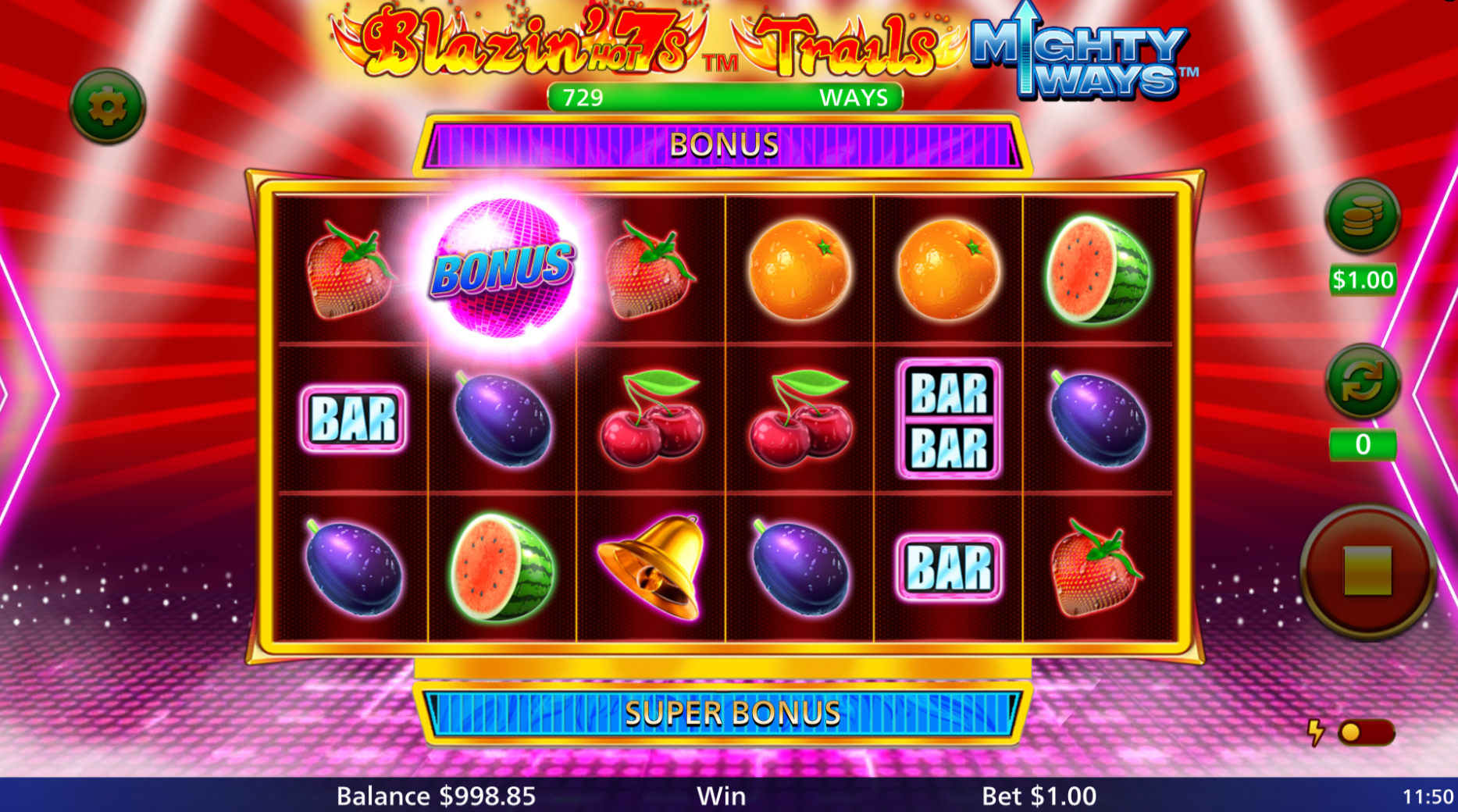 Blazin' Hot 7s Trails Mighty Ways Base Game