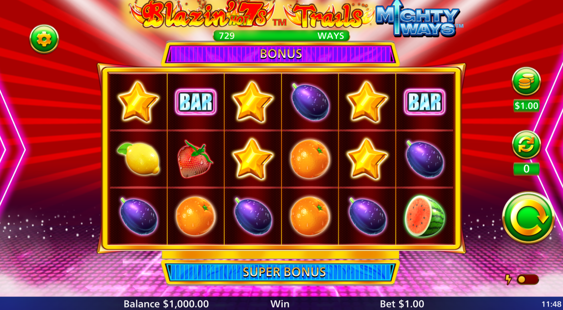 Blazin’ Hot 7s Trails Mighty Ways Base Game