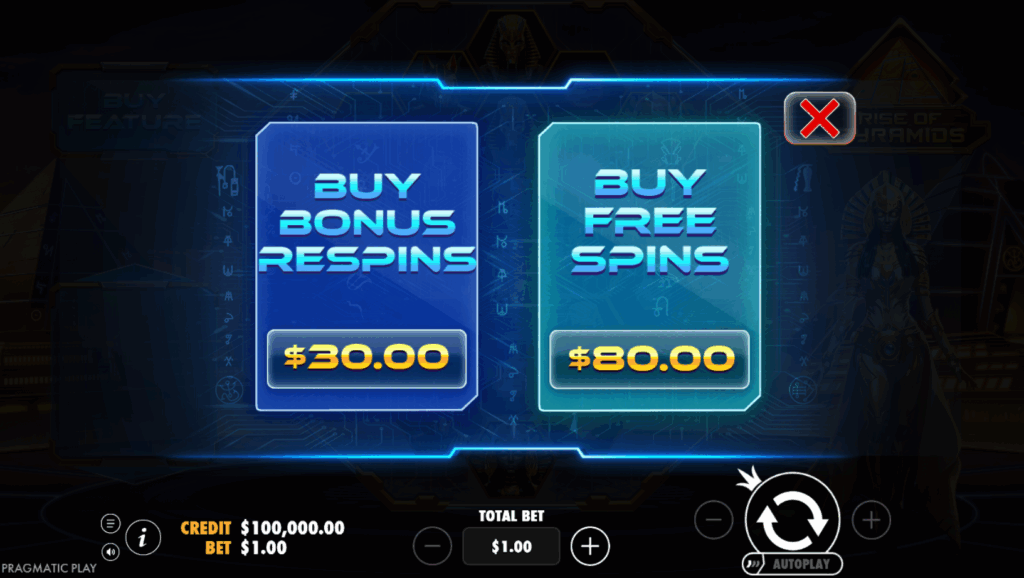 Bonus Features & Free Spins on rise of pyraminds