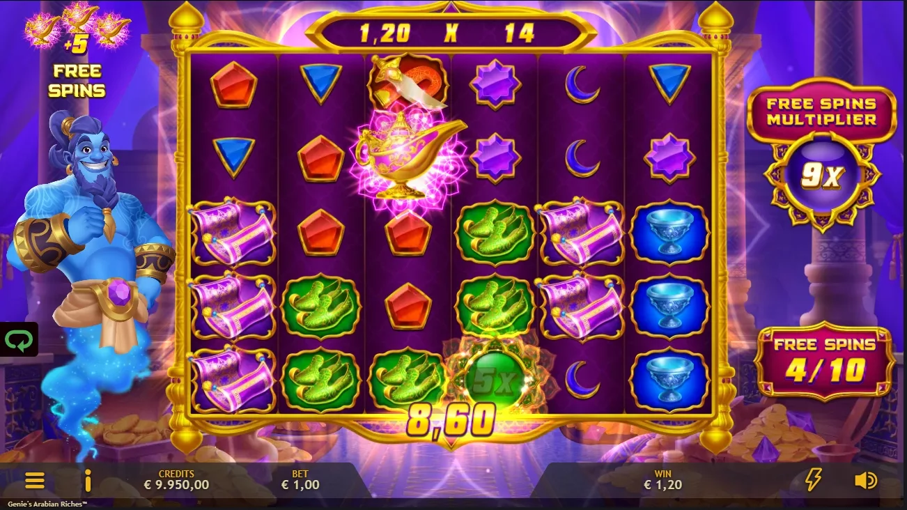 Genie's Arabian Riches - Free Spins