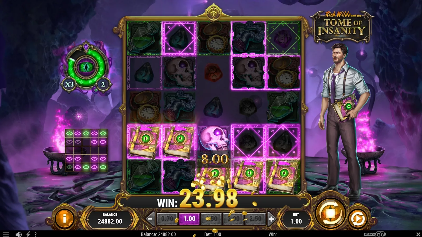 Rich Wilde and the Tome of Insanity - Damnation Free Spin