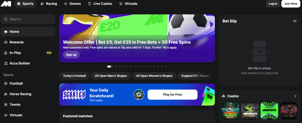 Midnite Casino Updated Homepage