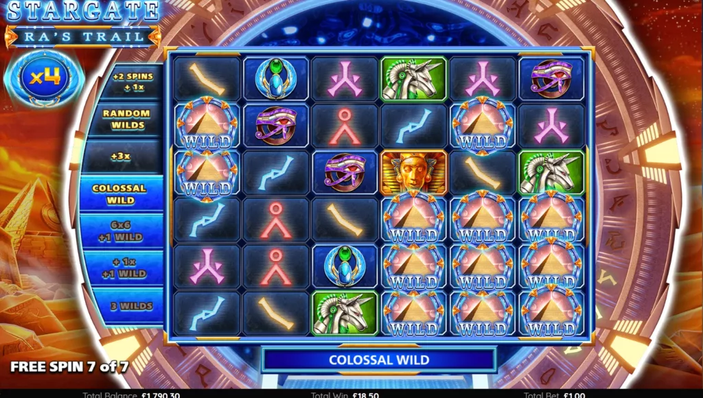 Stargate Ra's Trail - Free Spins