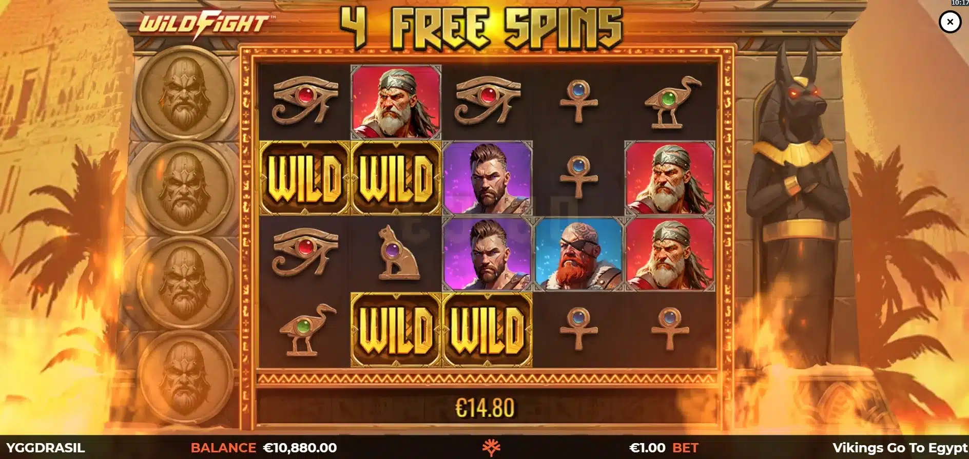 Vikings Go to Egypt Wild Fight - Free Spins
