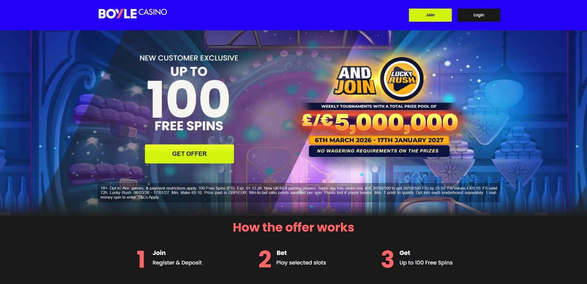 Boyle Casino Welcome Bonus