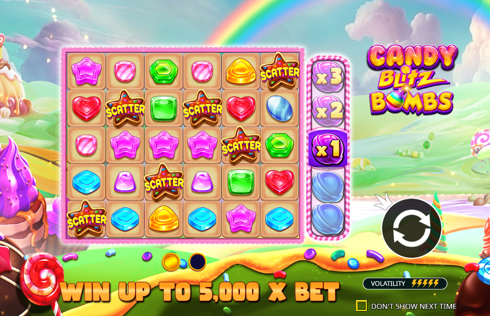Candy Blitz Bombz Welcome Page
