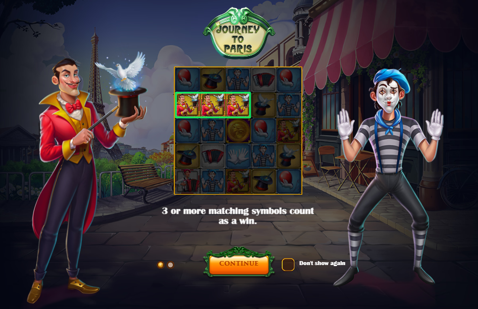 Journey to Paris Welcome Page